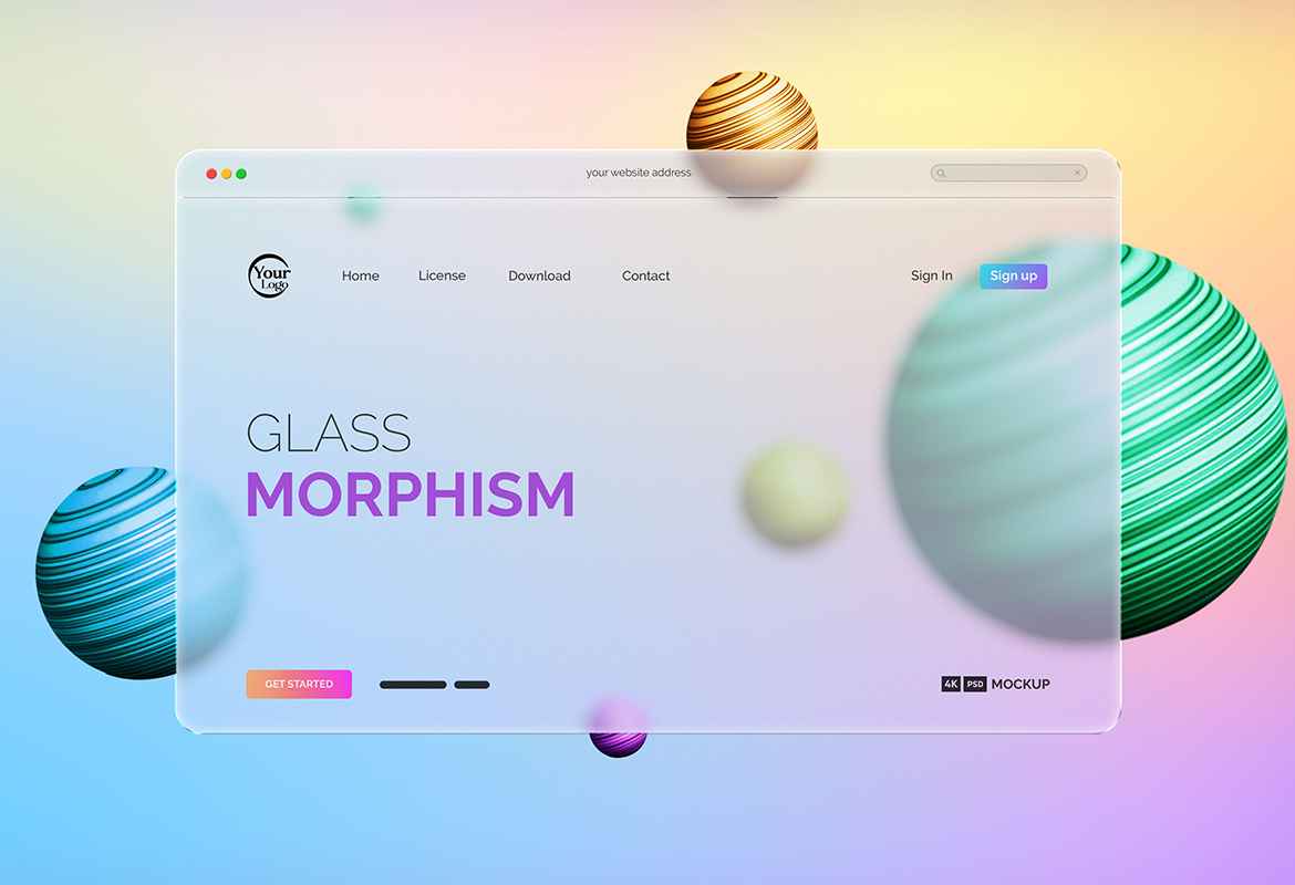Ui Interface Glass Morphism Effect